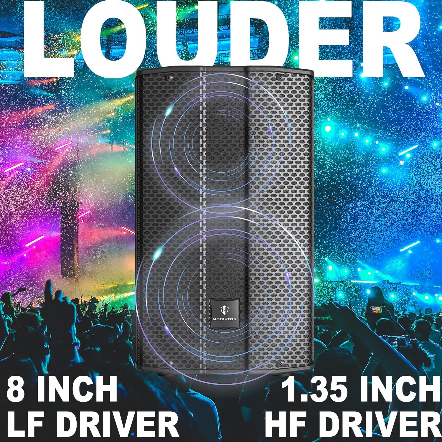PPX708DSP - 500W 8" Powered PA Speaker with 2-Channel Mixer, Bluetooth 5.0, Wireless Speaker Pairing, DSP, USB/SD Playback (PPX708DSP)