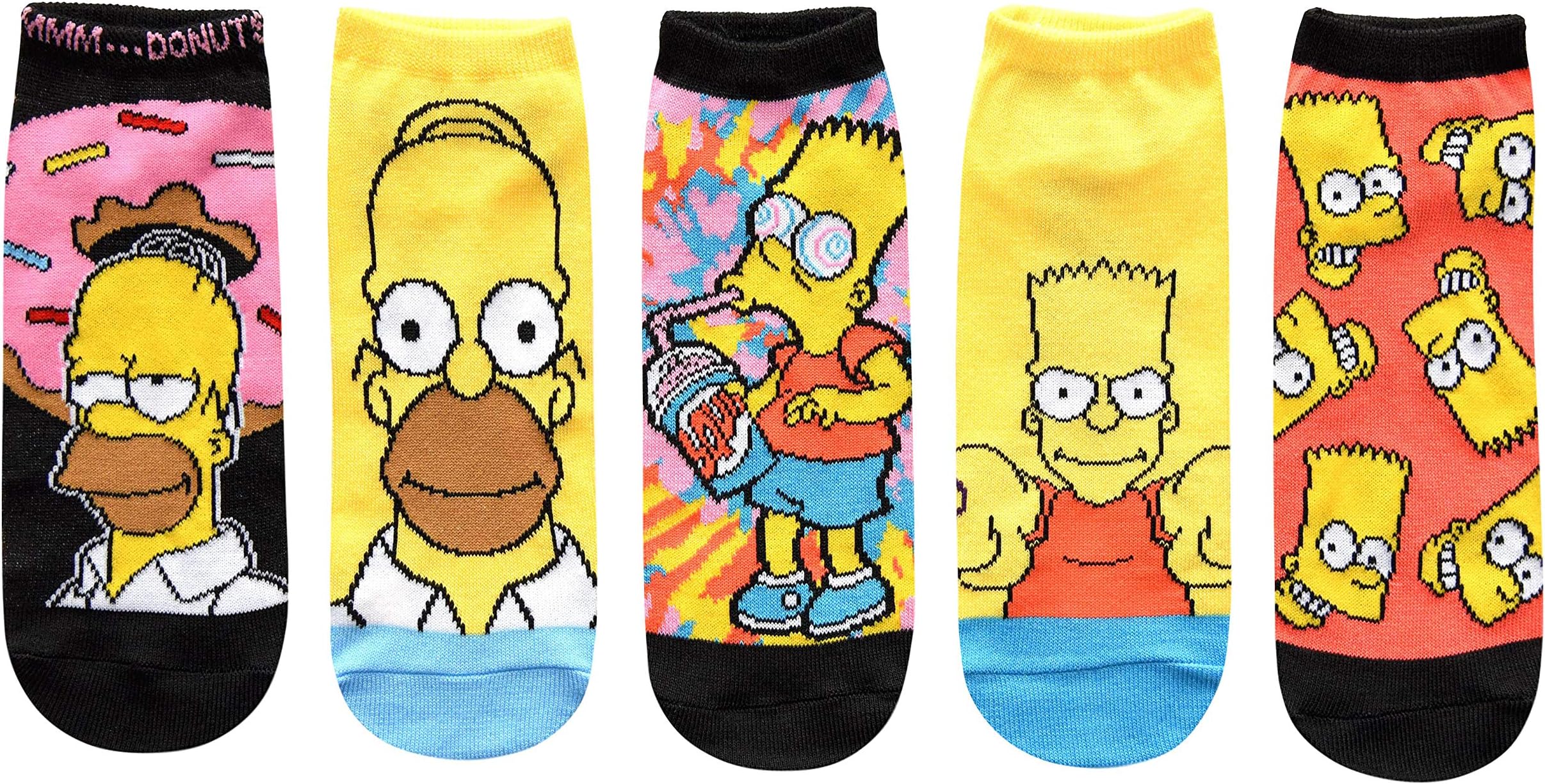 The Simpsons Juniors/Womens 5 Pack Ankle Socks