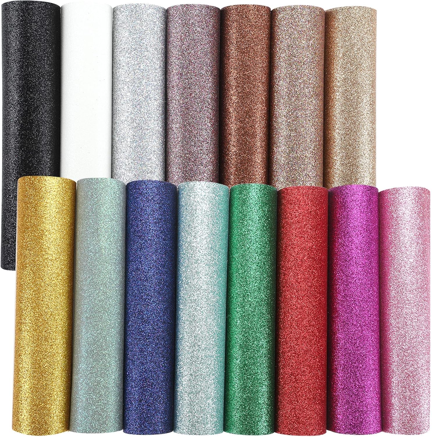Picheng Solid PU Synthetic Faux Leather Sheets 15pcs/Set 8.2" x 11.8"Soft Leather Fabric Sheets Suitable for Making Bows, Leather Earrings, Hair Accessories DIY Projects (15 Colors)