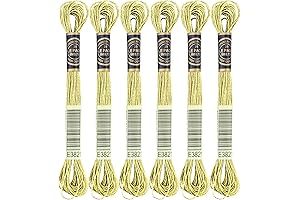 Metallic Embroidery Kit: 6 Spools of Gold Thread for Creative Sewing and String Art