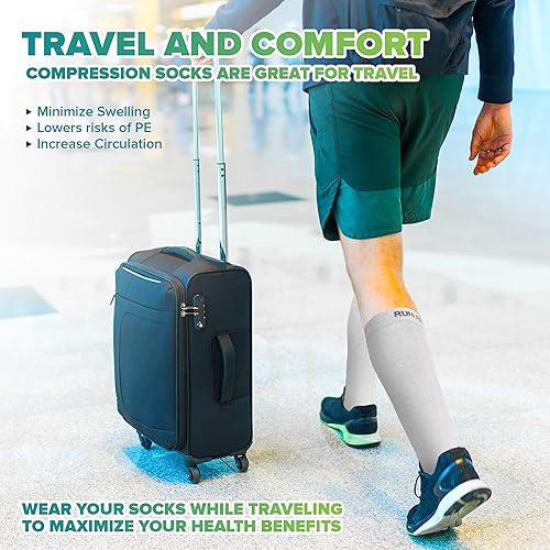 Miniatura 3 de Calcetines de compresión para hombres y mujeres el mejor grado médico graduado medias de recuperación para enfermeras maternidad viajes correr