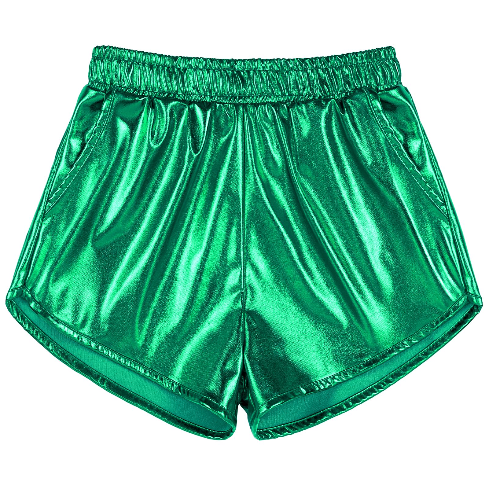 Auranso Short métallique brillant pour filles - Tenue de danse