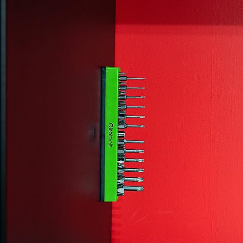 Miniatura 7 de Olsa Tools Organizador de brocas hexagonales con base magnética, soporte verde para taladro, manipulación y brocas especiales, solución de
