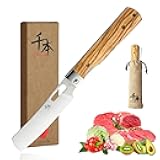 440A stainless steel Ultra sharp pocket folding Chef knife peeling utility knife fruit knife Natural Olive Handle Camping BBQ trip Outdoor Portable kitchen knife