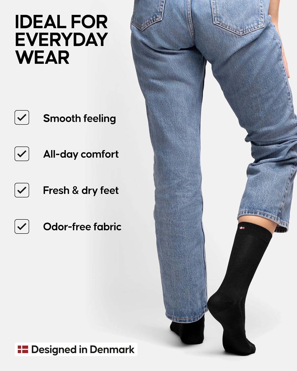 DANISH ENDURANCE Viscose Dress Socks, Premium, Soft, Breathable, Dress Socks for Men & Women, Unisex, 3-Pack - Image 3