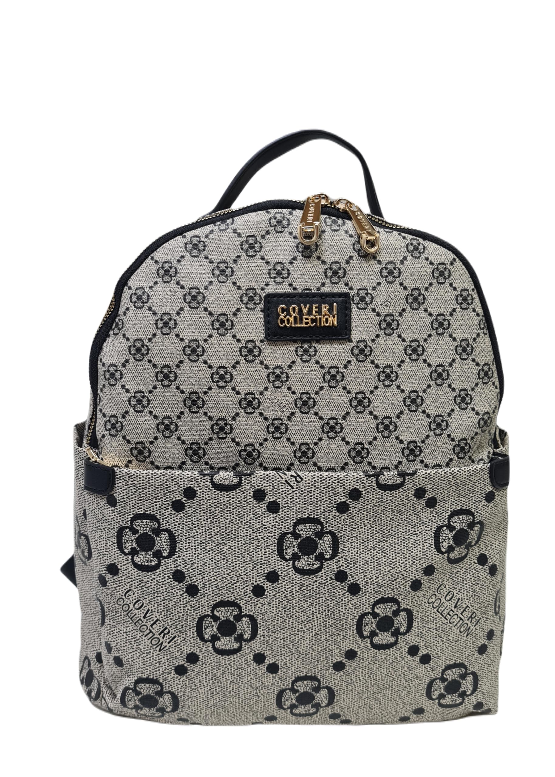 COVERI COLLECTION Zaino Donna, Ecopelle Stampata con Motivo, Dimensioni 30x15x32 cm, Tasche Multiple e Tracolle Regolabili Art. 8036-5