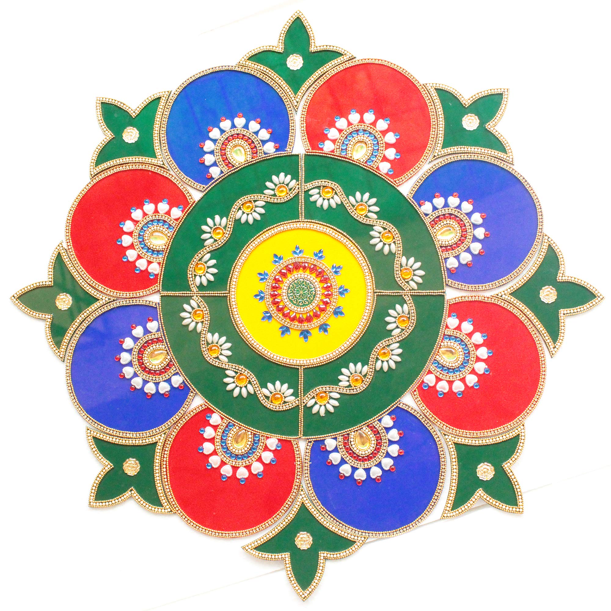 Ethnic Avenue Geometric Mandala Wall/Floor/Table Decorations - 21 Piece Acrylic Handmade Home Decor Accents