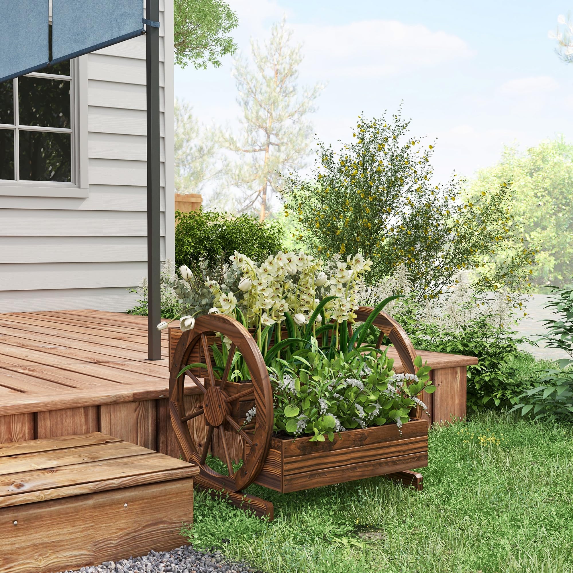 CM GARDEN Balconcillo Portamacetas Extensible 140-200 Cm | Negro Forja | Acero Galvanizado | Fabricado En España