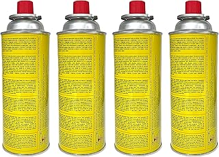 Kartridże gazowe 227 g, 520 ml, na kemping, gaz butanowy, kuchenka kempingowa, kuchenka gazowa, palnik do lutowania (4 kartusze)