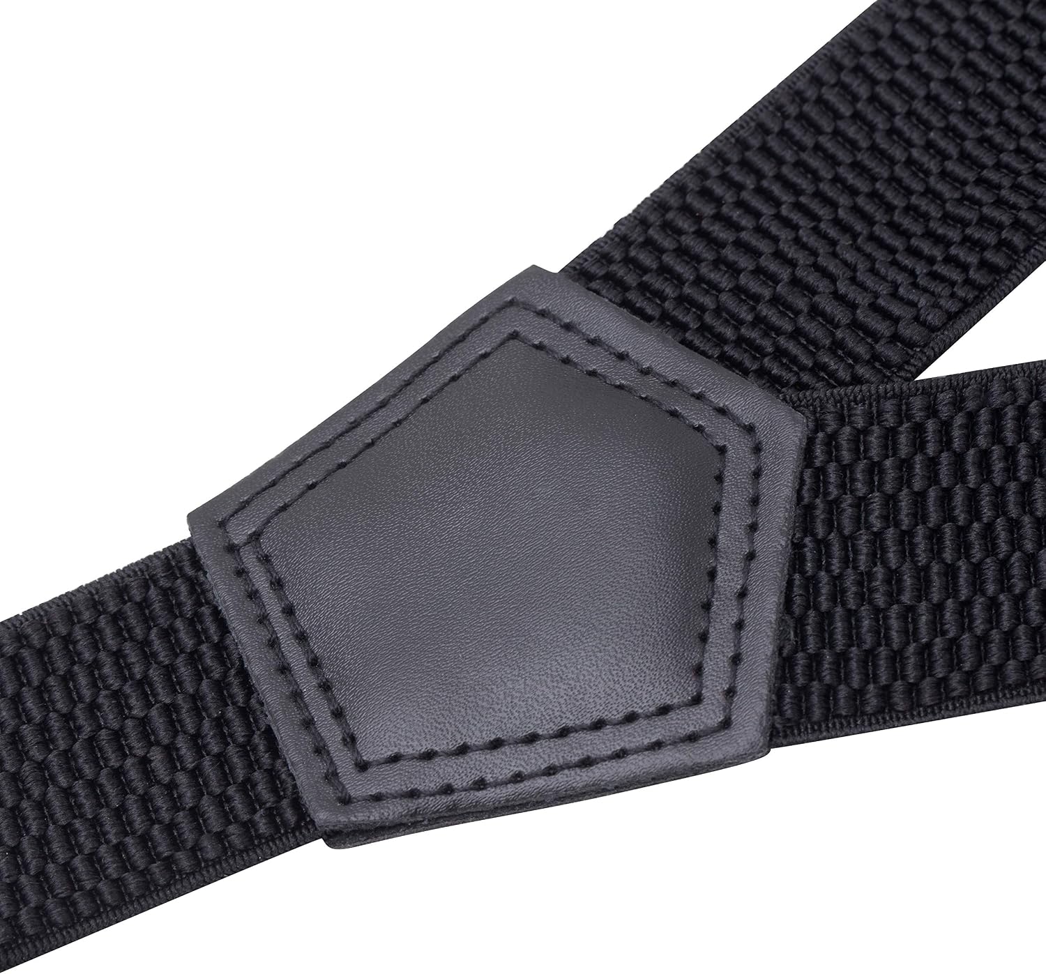 Buyless Fashion Heavy Duty Textured Suspenders for Men - 48" Adjustable Straps 1 1/2" - Y Shape