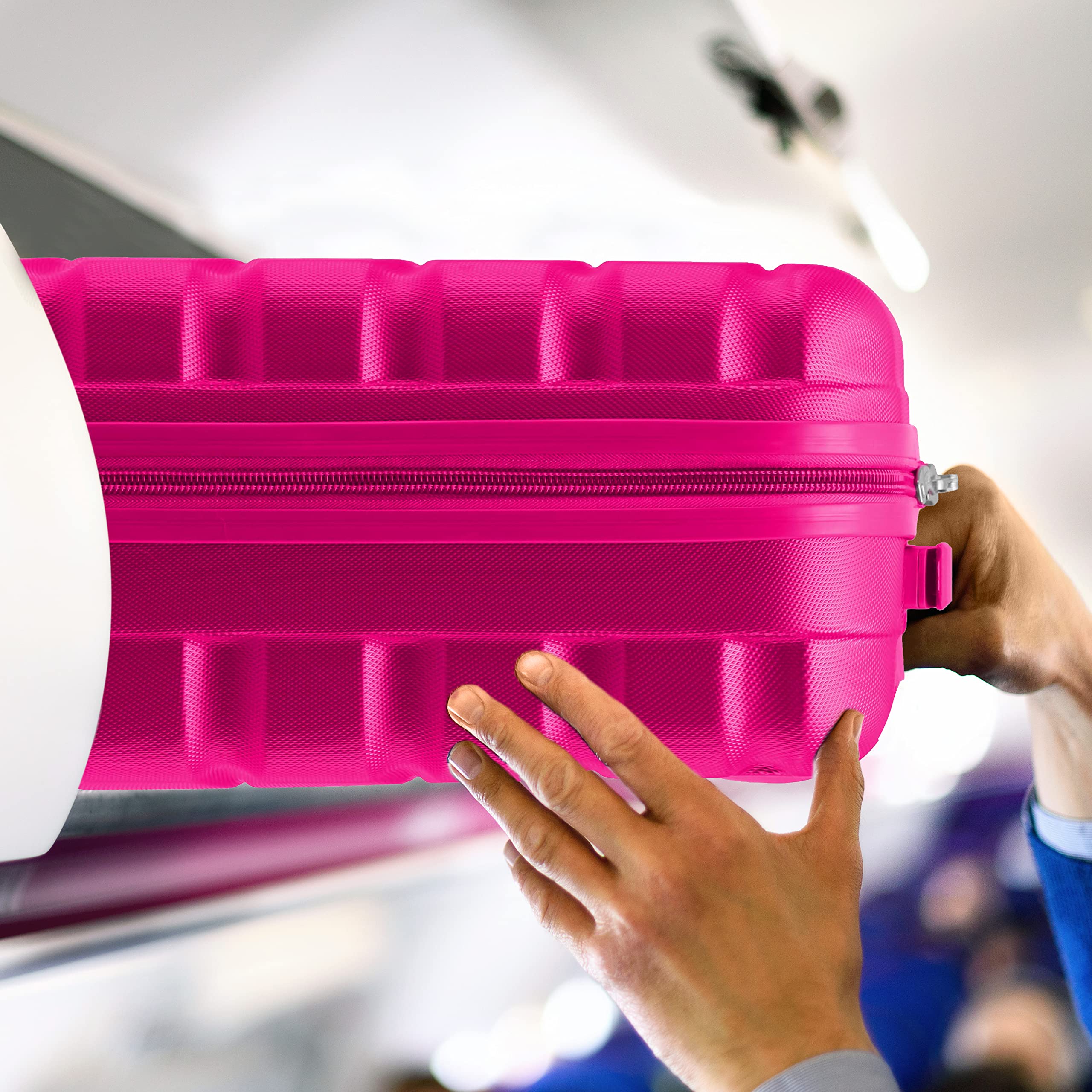 Flight Knight Cabin Suitcase 55x40x20 Ryanair Priority, EasyJet, Jet2 Lightweight Small Durable 4-Wheel Cabin Case, Carry-On for Over 60 Airlines, Hard Shell, 10kg Hand Luggage Bag (55 x 40 x 20 cm)