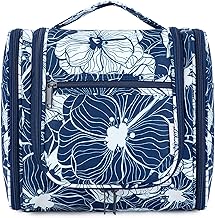 Trousse de Toilette Femme Voyage Trousse de Toilette à Suspendre pour Vanity Femme Sac de Toilette Accessoires (Lotus Bleu (Grand))