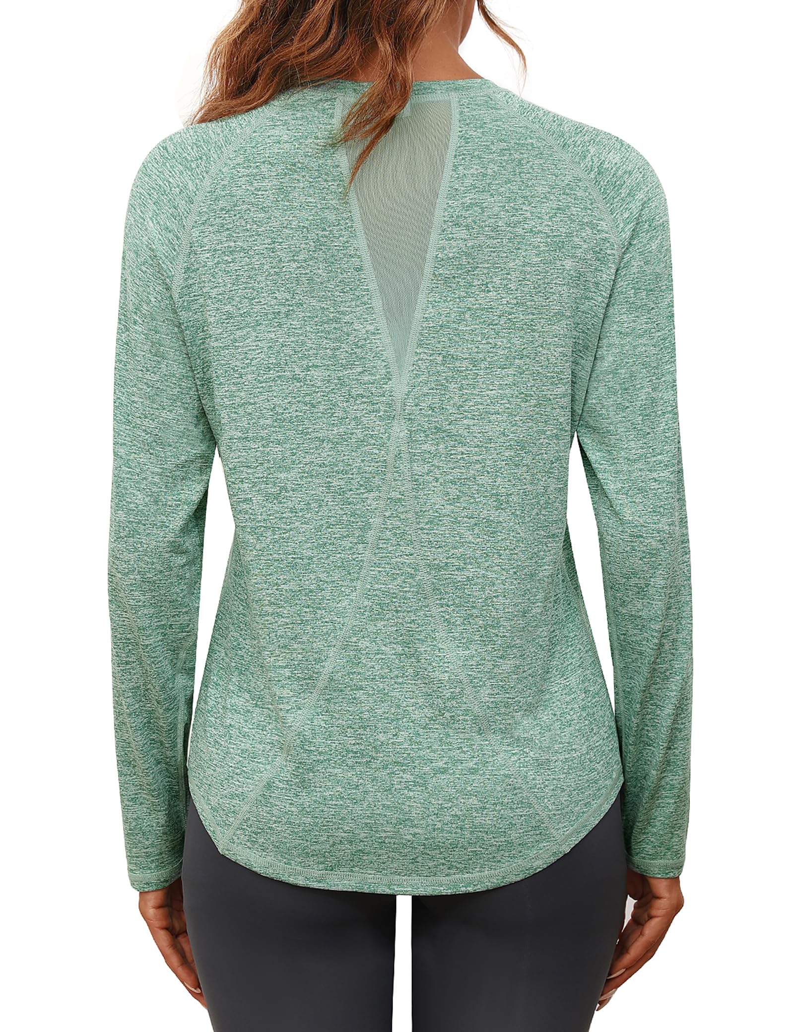 GyabnwWomen Activewear Gym Tops Ladies Workout Long Sleeve Running Tee Yoga Sport Tshirt Top