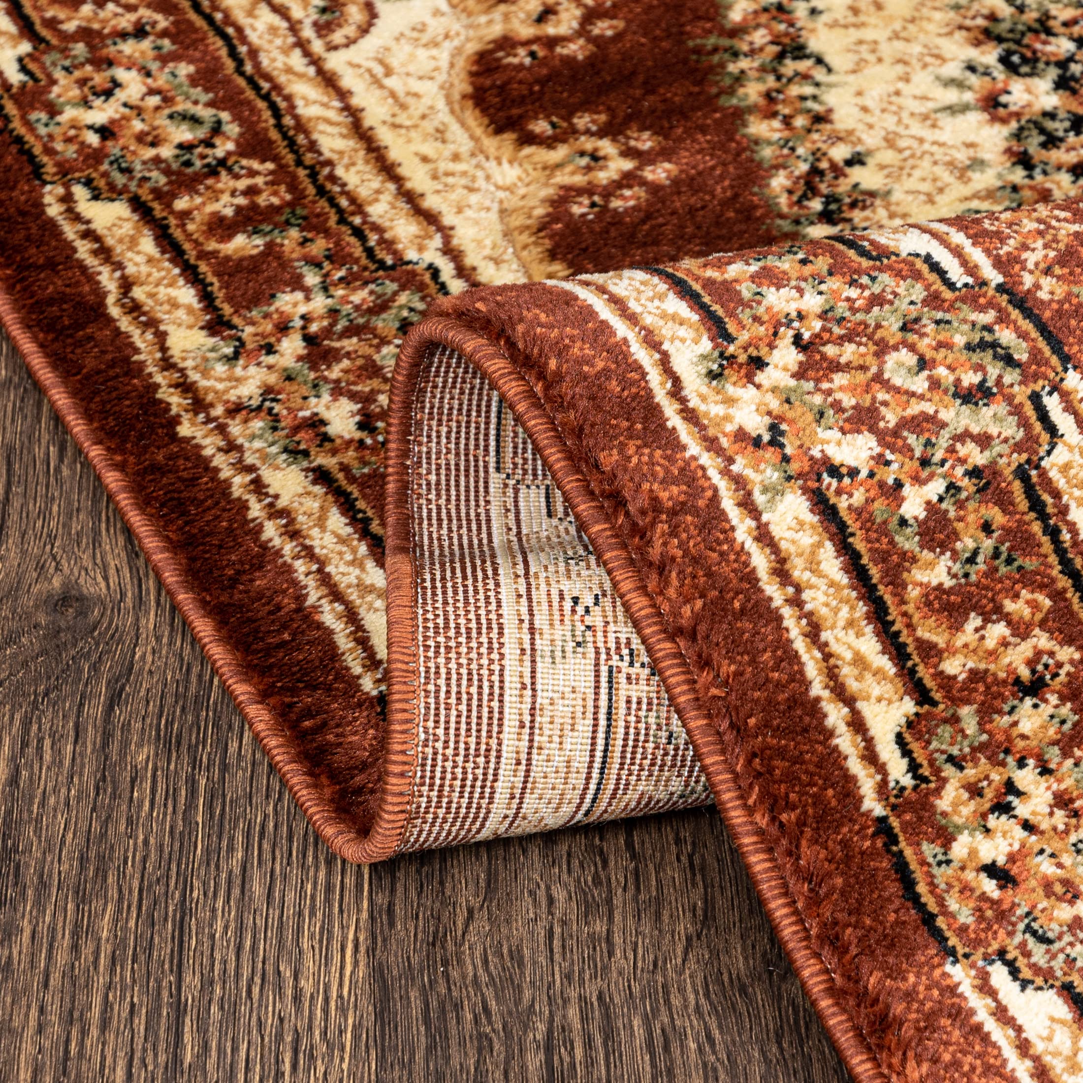 Mazovia Läufer Flur 70x175cm Braun Klassisch Traditionell Weich Mittelflor