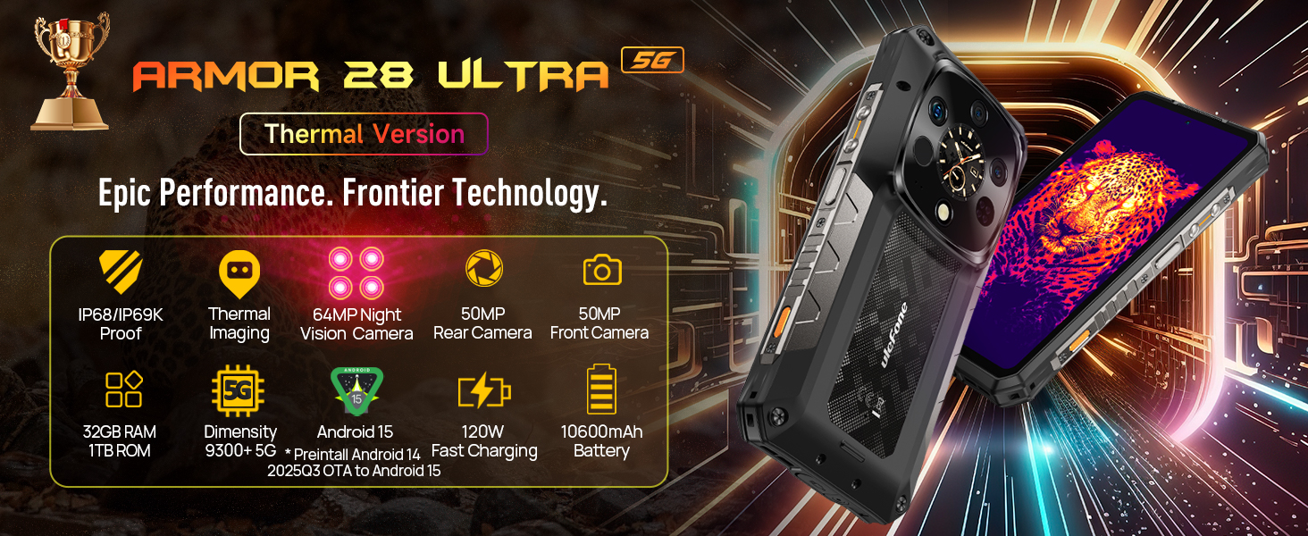 Amazon.com: Ulefone Armor 28 Ultra Thermal Version, 5G AI Rugged