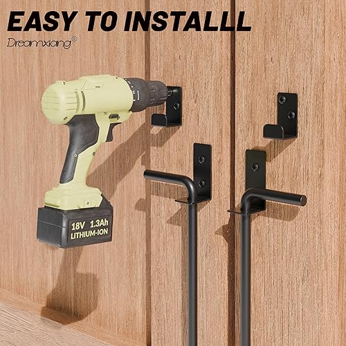 Miniatura 7 de Perno de caña de alta resistencia de 36 pulgadas, barra de caída de barra extragruesa para madera, PVC, vinilo, metal, puertas, puertas dobles,