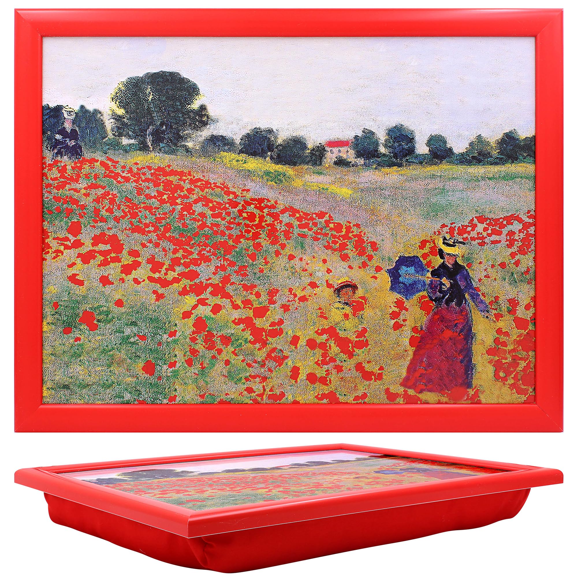 Claude Monet 'The Poppy Field near Argenteuil' Laptray for Laptops, Crafting, Sewing and Home Decor