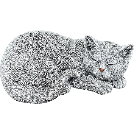 Stone and Style Steinfigur Katze Betty schlafend frostfest wetterfest Gartenfigur