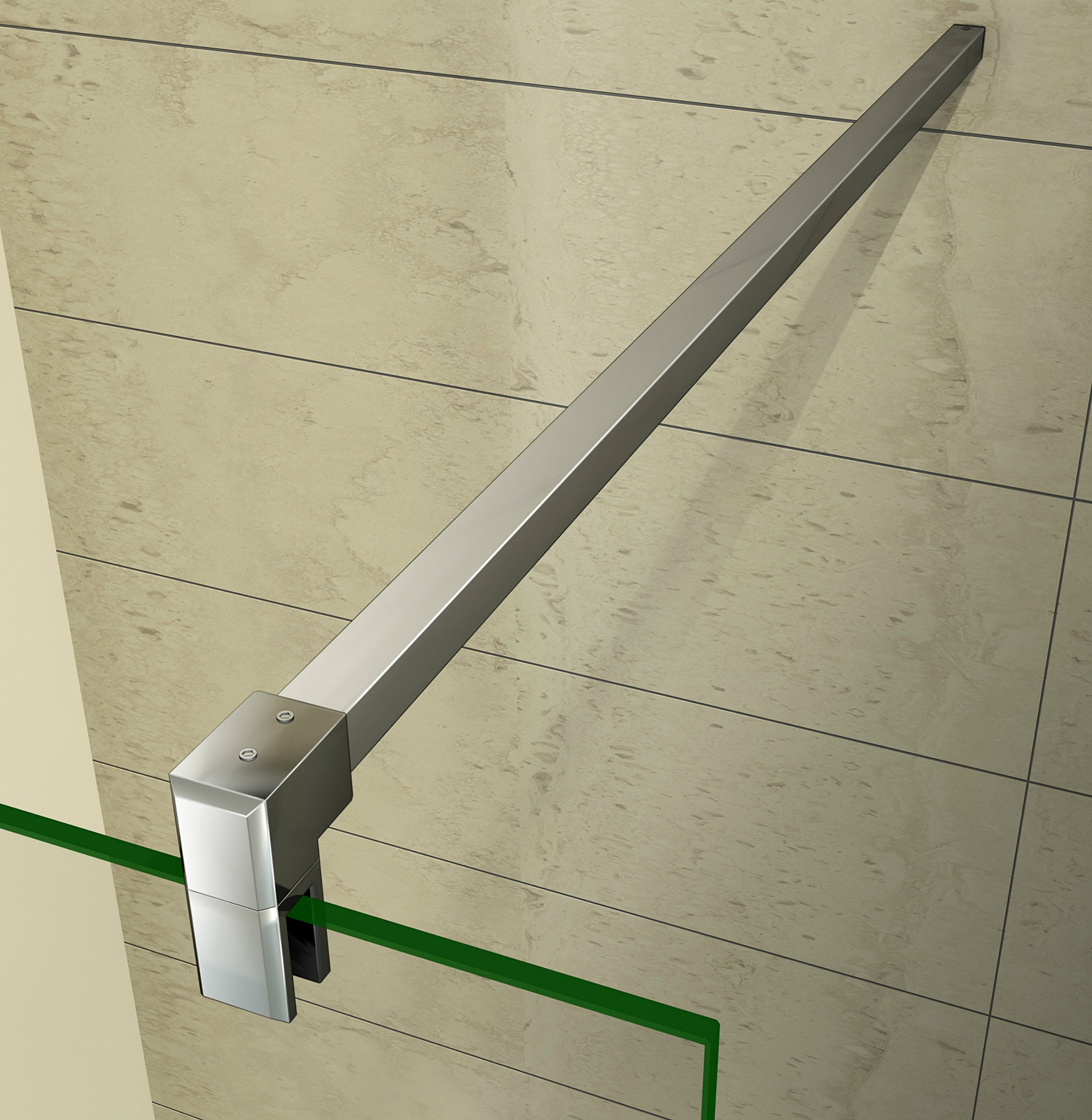 Duschwand 120x200cm Walk in Dusche Duschtrennwand 10mm Easy-clean Nano Glas Duschabtrennung
