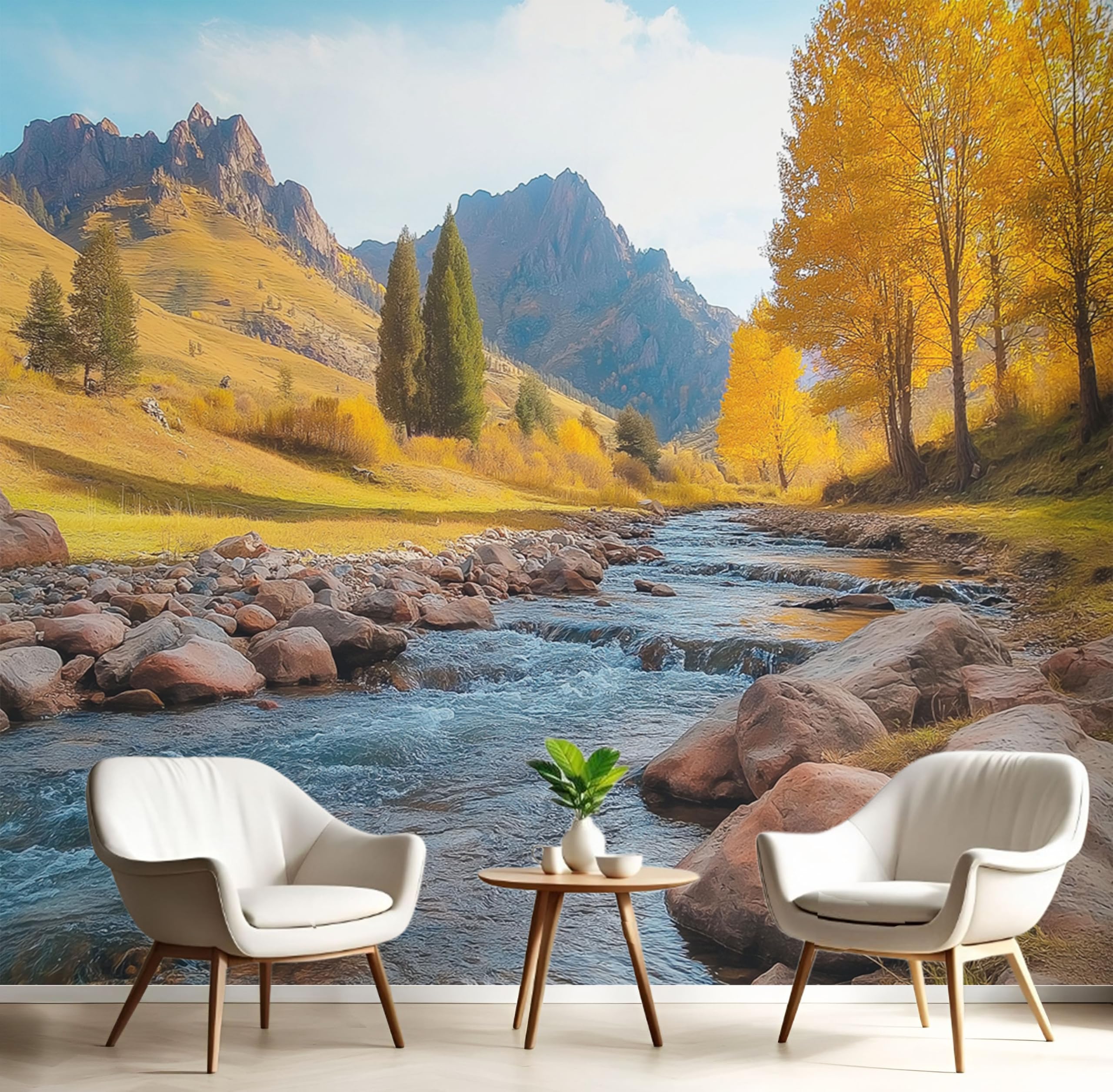 Papier Peint Panoramique Jaune Tournesol 350X256Cm au Design Unique Haut de Gamme