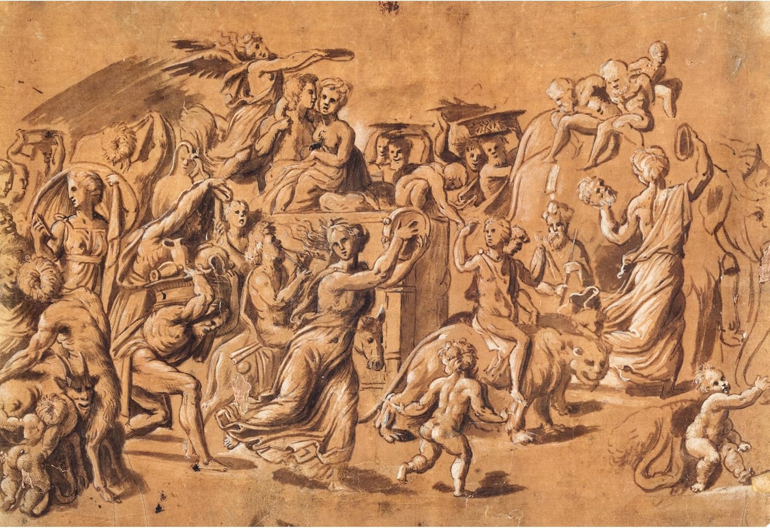 ArtDirect Bacchus' triumf (1500-1600) Unframed Art Print Giclee Poster by Rosso Fiorentino - Ready for Framing with Customization Sizes 10x7, 14x10, 20x14, 35x24, 48x33 and 60x41 inches