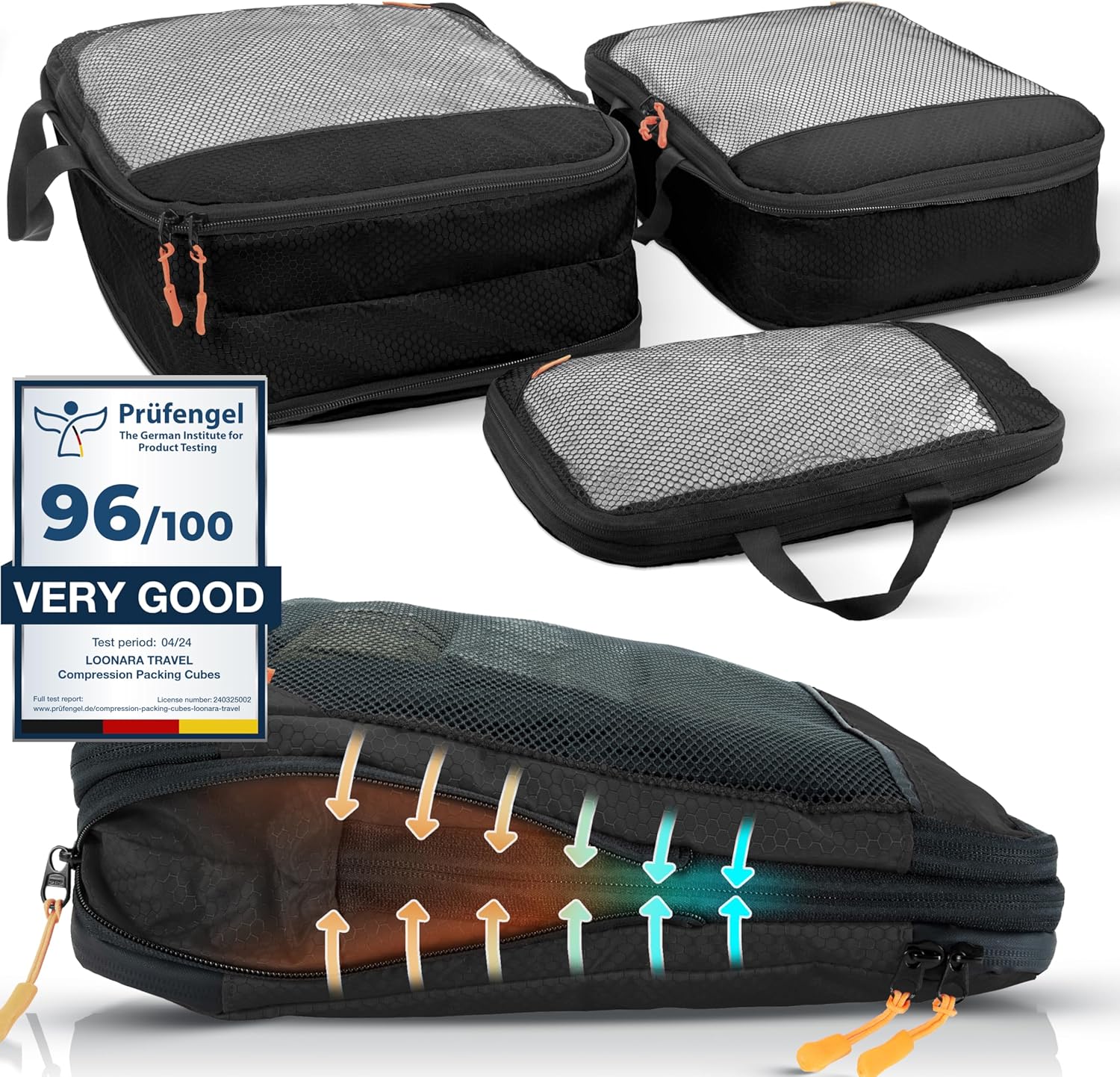 Compression Packing Cubes for Travel – Safe Space with Compression Bags for Travel – Travel and Camping Essentials – Travel Compression Packing cubes – Travel Compression Packing Cubes