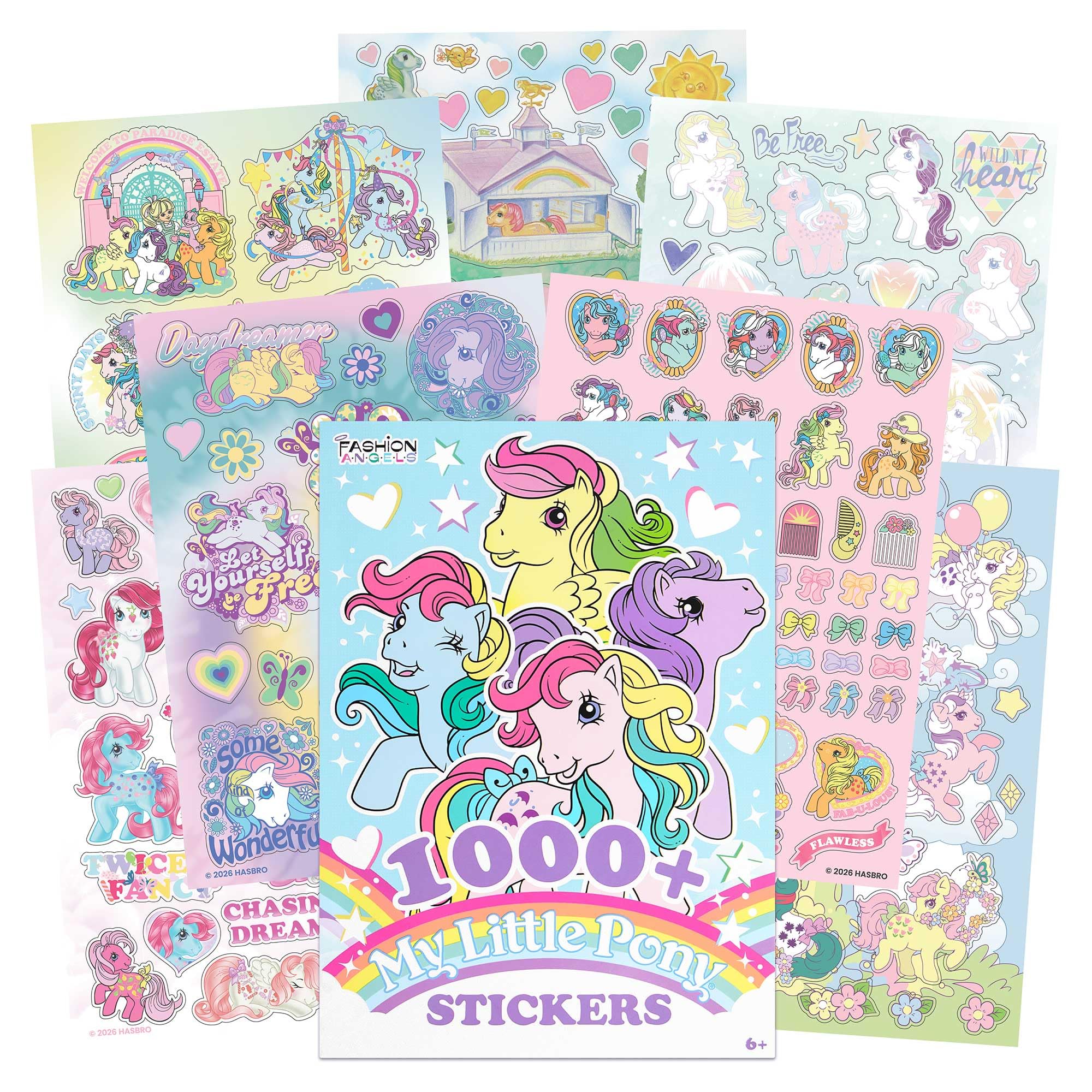 Fashion Angels My Little Pony 1000+ Sticker Book, Includes 30 Pages of Glossy Stickers Featuring Twilight Sparkle, Rainbow Dash & Friends, Crafts for