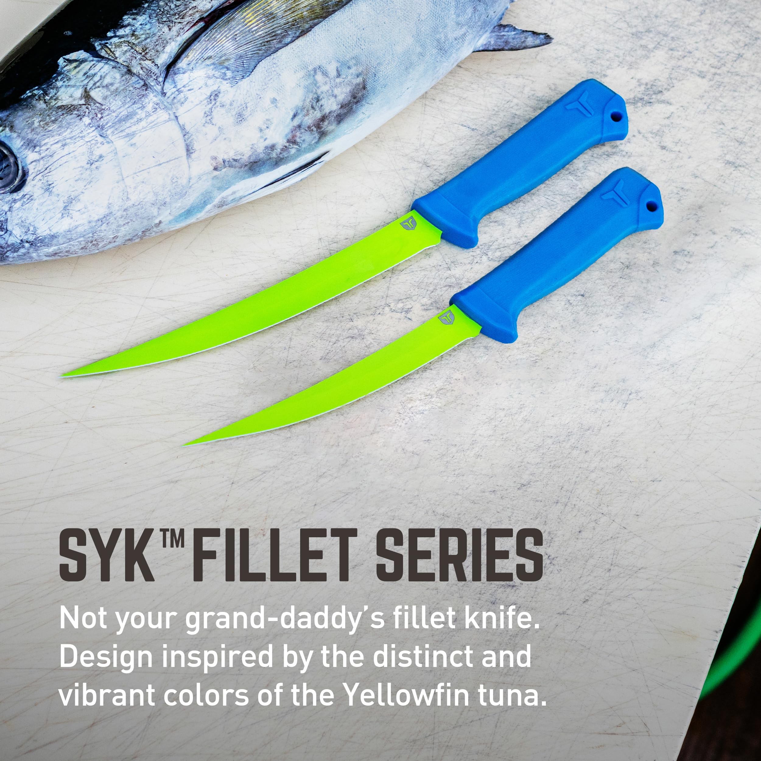 SYK Fillet Knife, Medium Flex, Hollow Ground Blade