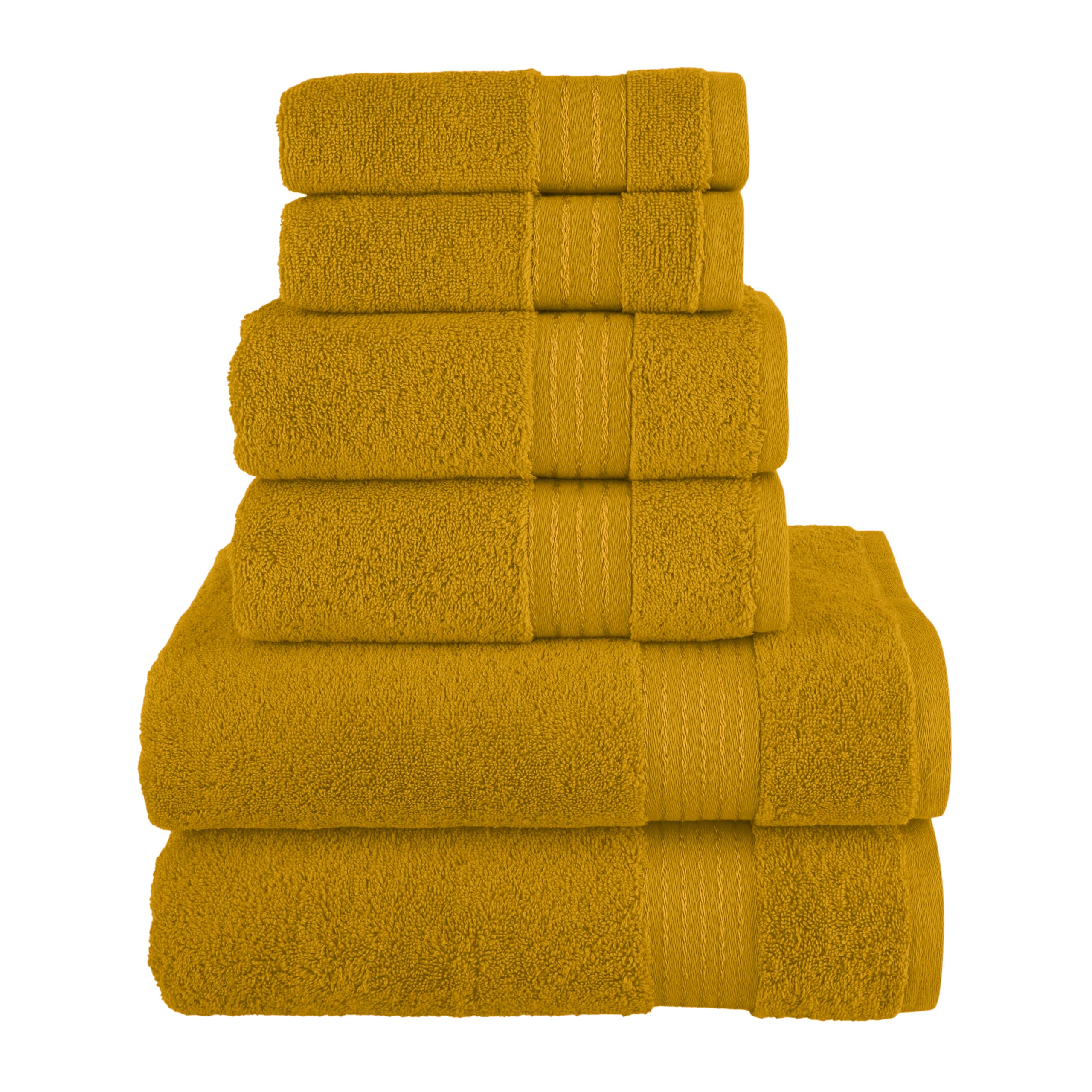 Set 6 Asciugamani In Cotone Turco 630 G/m² – 2 Bagno (68x137), 2 Mani, 2 Salviette – Qualità Spa E Hotel – Ultra Morbidi