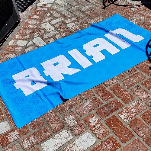 IT'S A SKIN Toalla de playa personalizada de tortuga, añade tu nombre a este divertido y lindo accesorio de playa, regalo personalizado para niños y