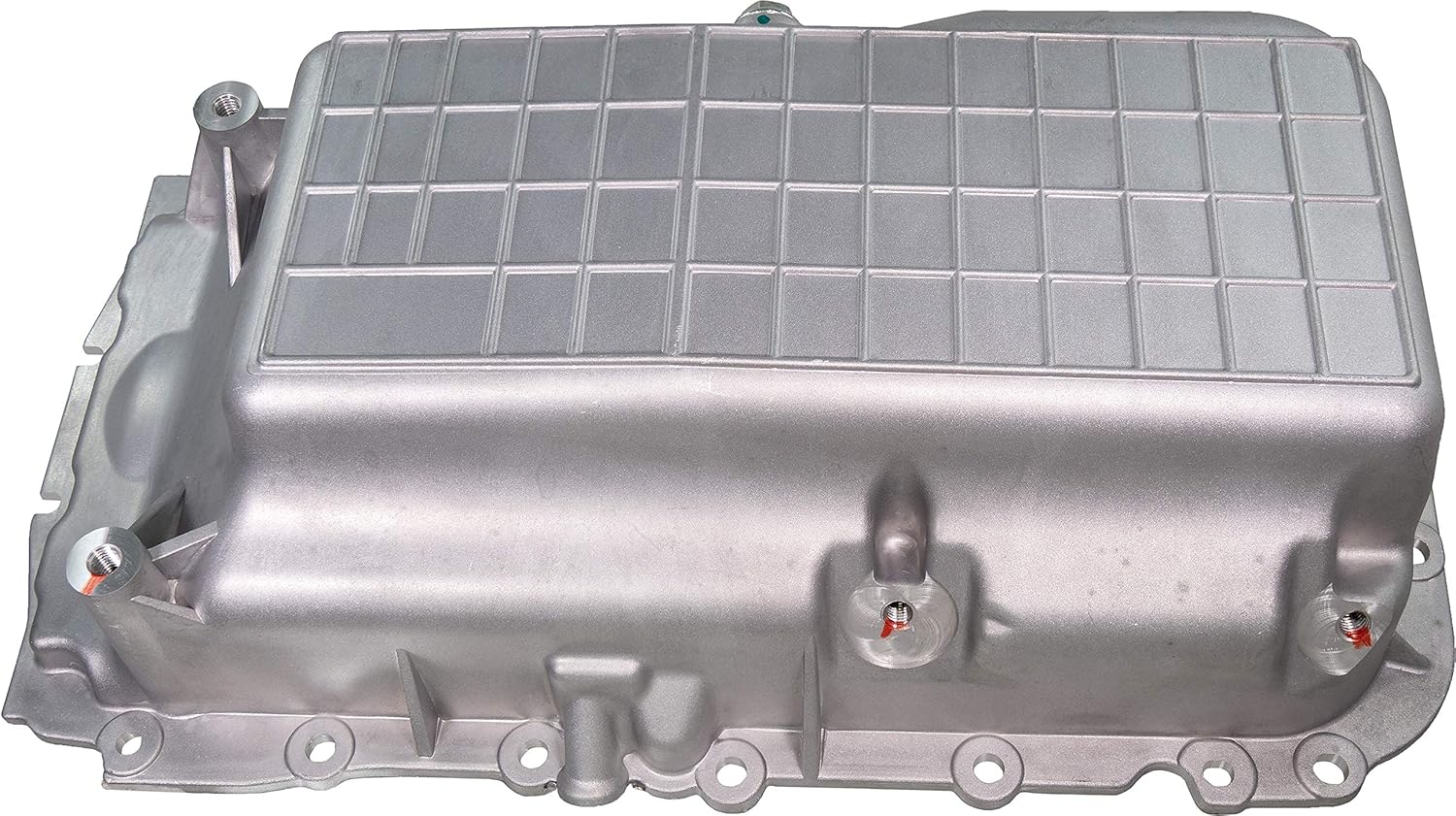 APDTY 140008 Engine Oil Pan Aluminum Assembly w/Drain Plug Replaces 04792662AC, 4792662AC
