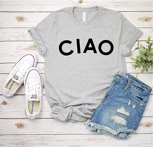 Miniatura 6 de CIAO T Shirt Womens T-Shirt Casual Top Graphic Tee Short Sleeve Shirt Goodbye T Shirt Hello T-Shirt