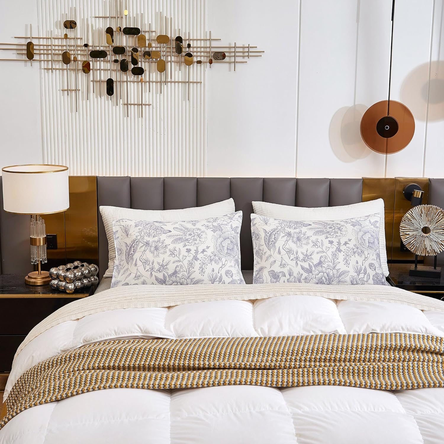 ECOCOTT 2 Pack Pillowcase Standard Size with Vintage Floral Pillow Cases Set, 100% Cotton Standard Pillow Covers Envelope Closure (Standard, 20"x26") - Image 7