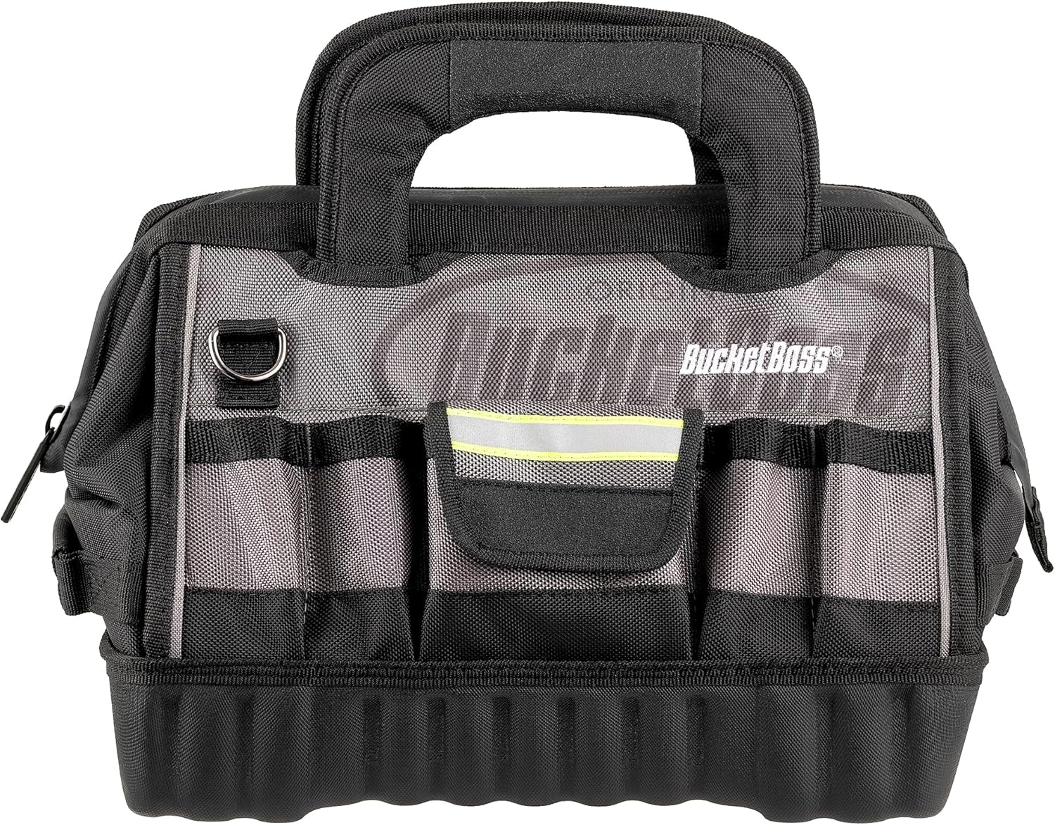 Bucket Boss - 14 HV Pro Tool Bag, Tool Bags - Professional Series (65114-HV), Grey, Black, 14"