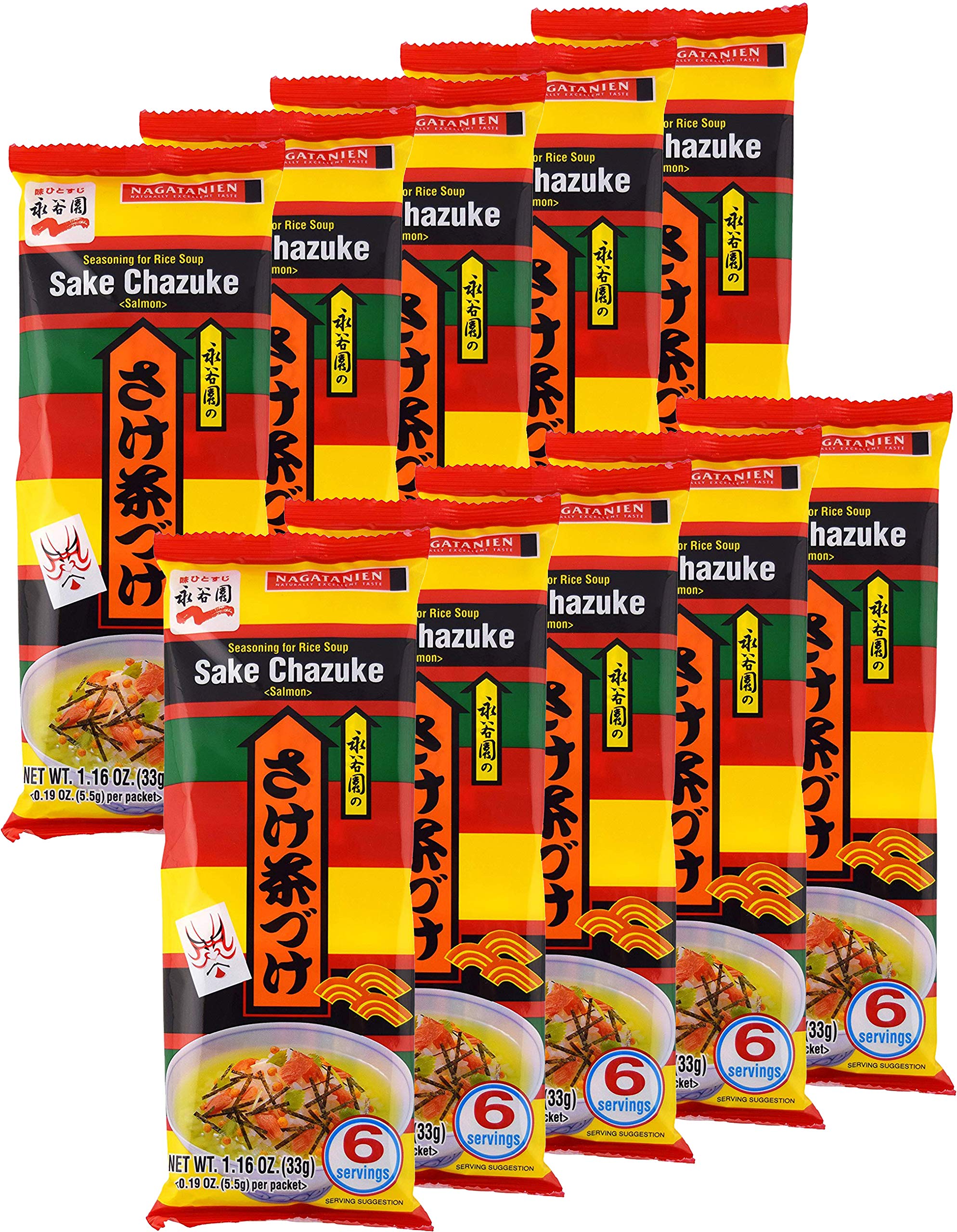 Amazon.com : Nagatanien Sake Chazuke 6pcs Salmon Flavor 1.16oz (10