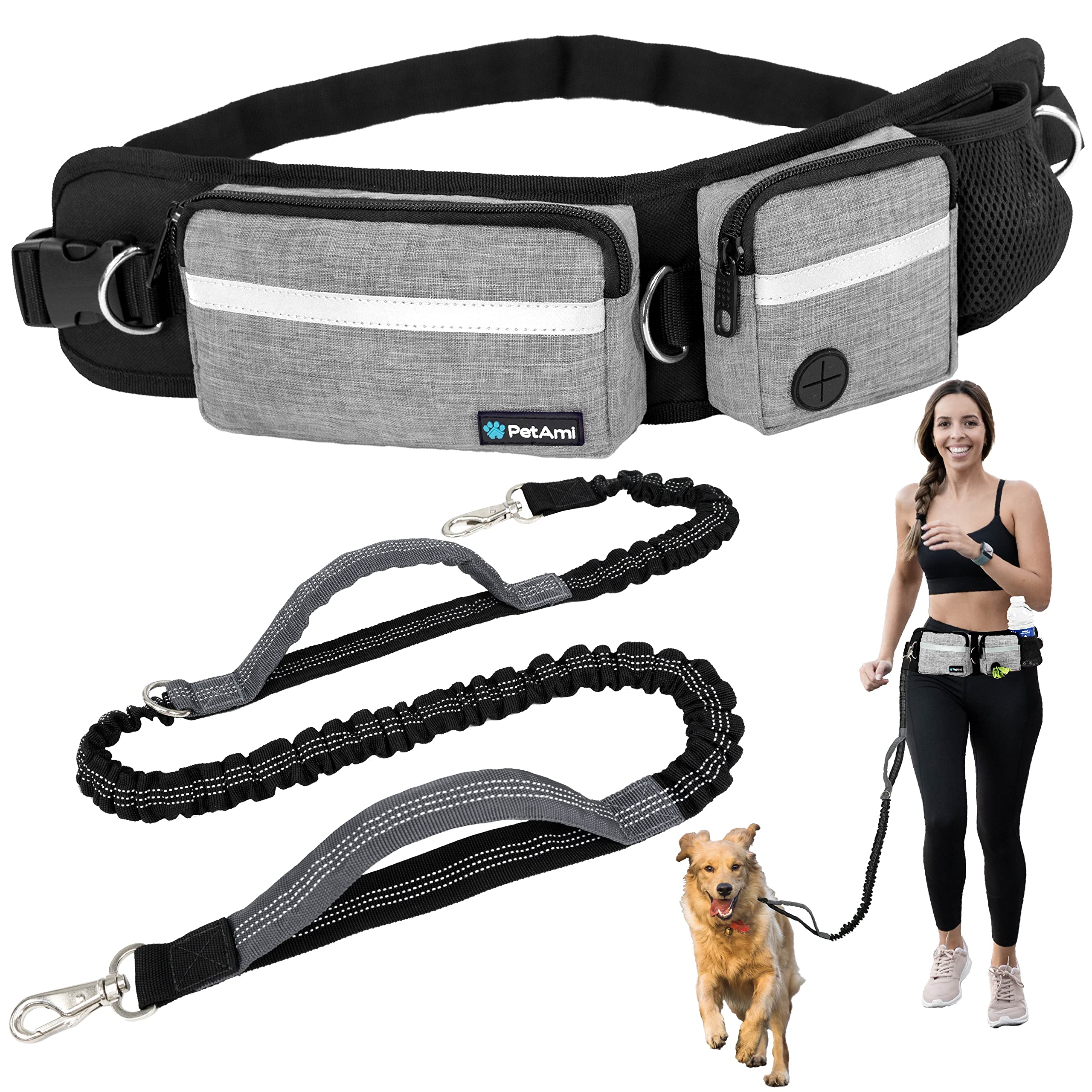 PetAmi Hands Free Dog Leash Belt Bag