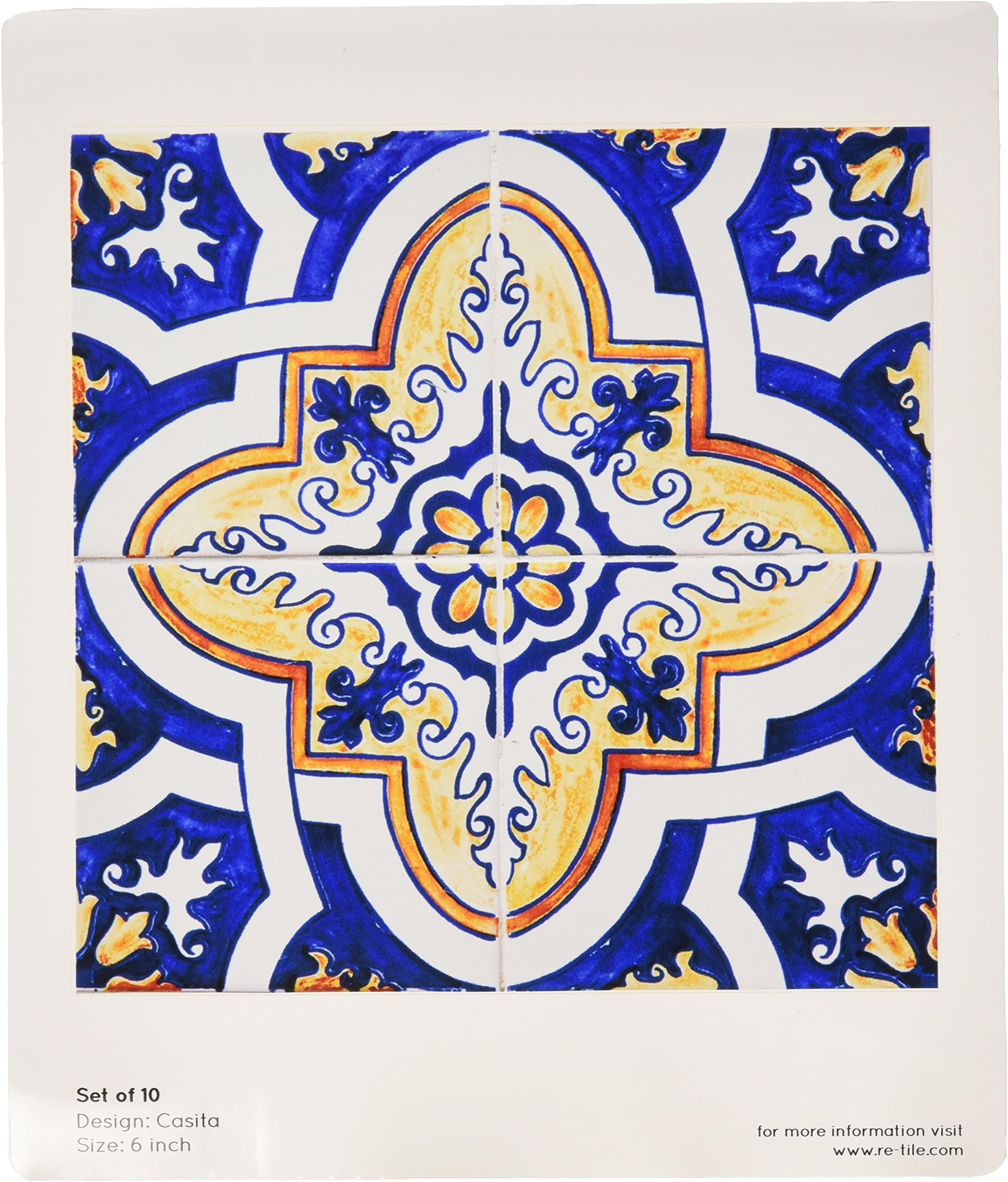 Odhams Press OP-RT2010-6 Casita Retile Decal for 6" Tile (10 Pack)