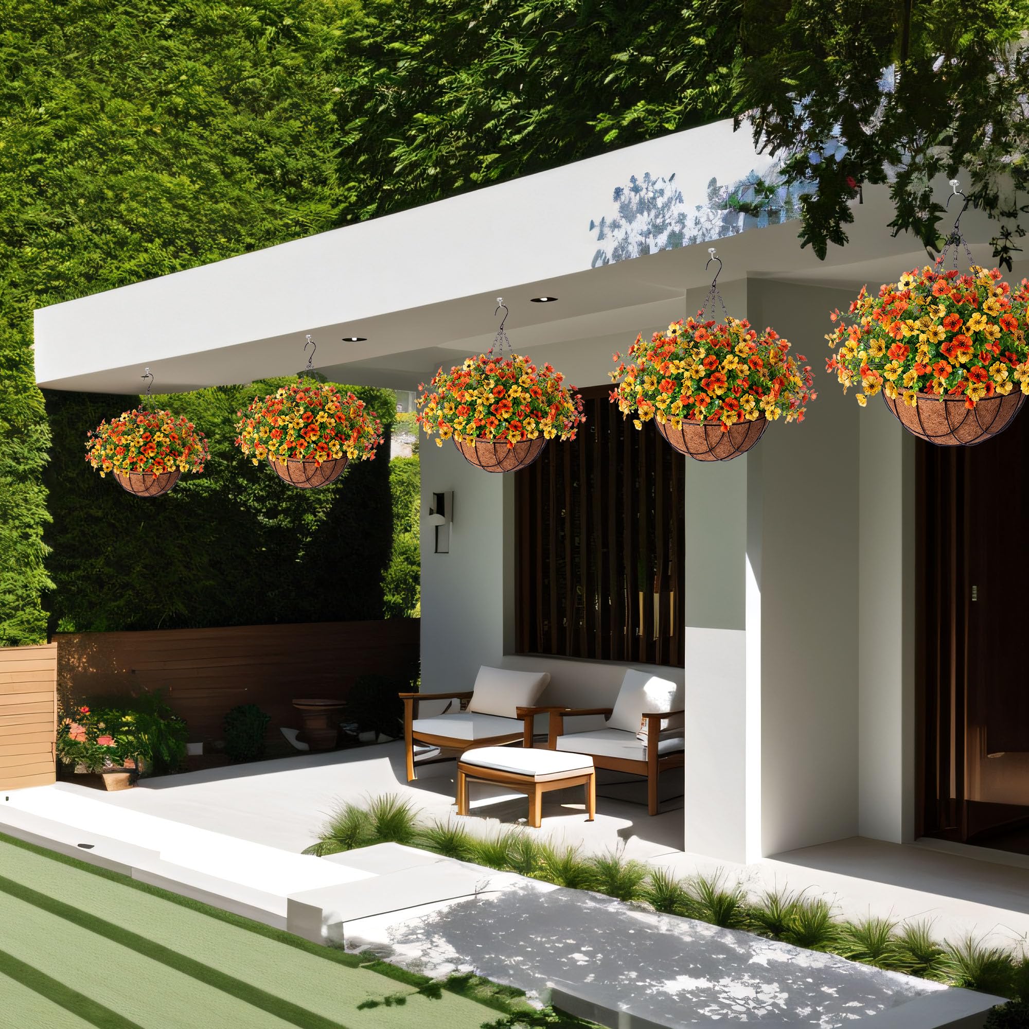 Pot De Fleur,Porte-panier Suspendu Pour Jardinière, étagère à Fleurs, Décoration De Porche