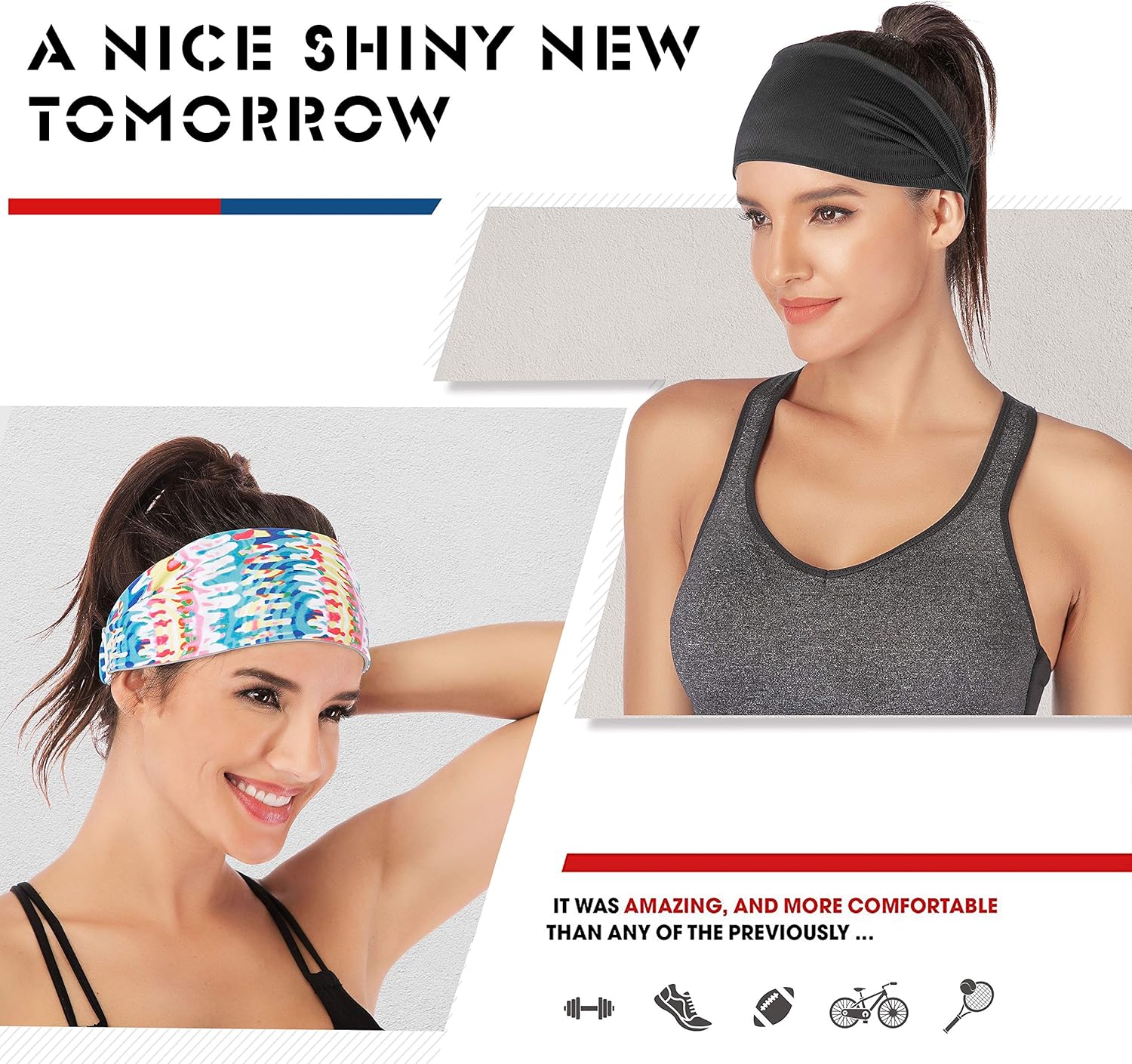 IUGA Yoga Headband for Women, Sweabands for Workout, Running, Yoga Sport, 6 Styles Women's Fashion Headband, Performance Elastic : Sports & Outdoors