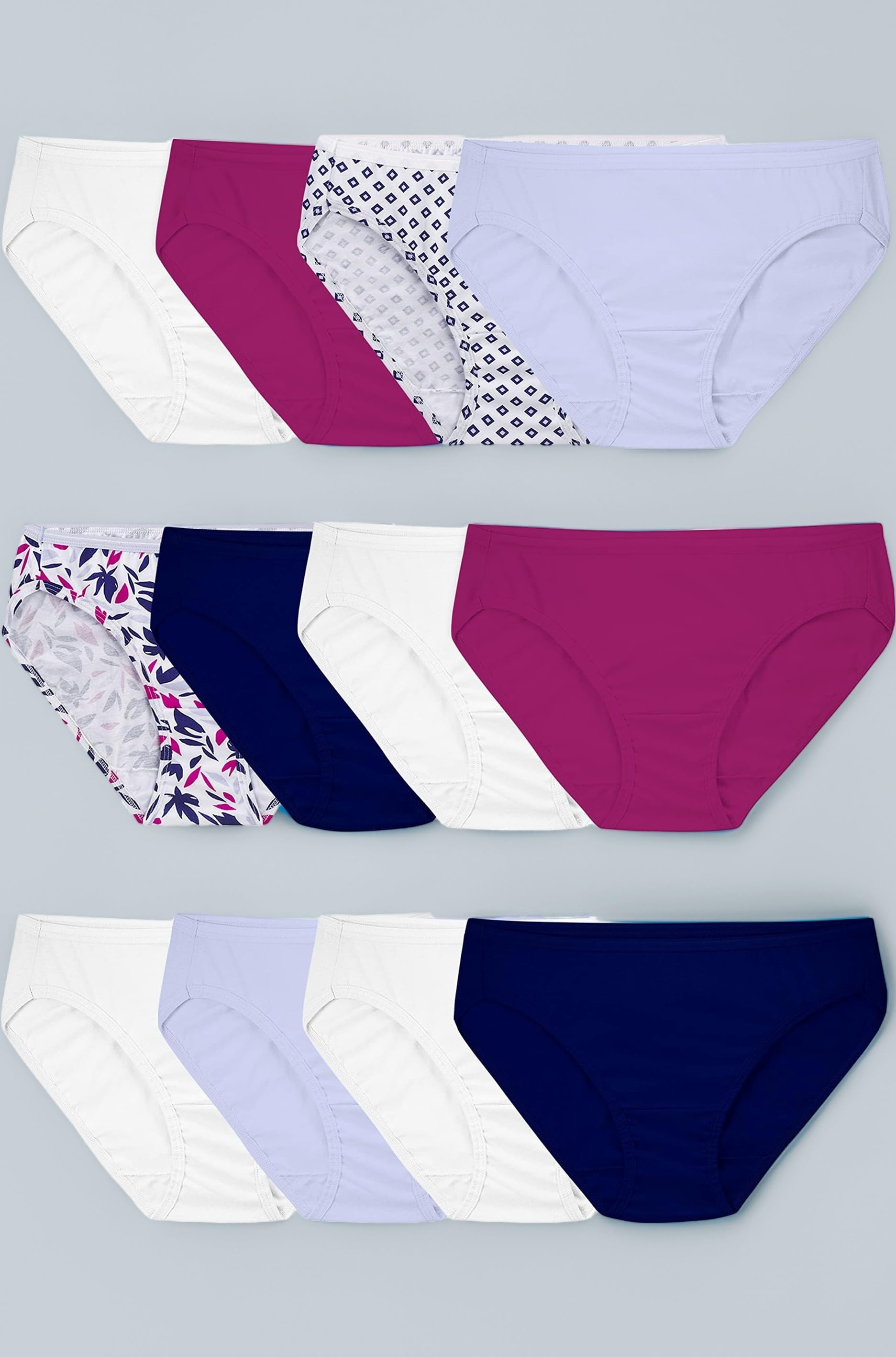 Fruit of the Loom Women's Eversoft Cotton Bikini Underwear, Tag Free & Breathable