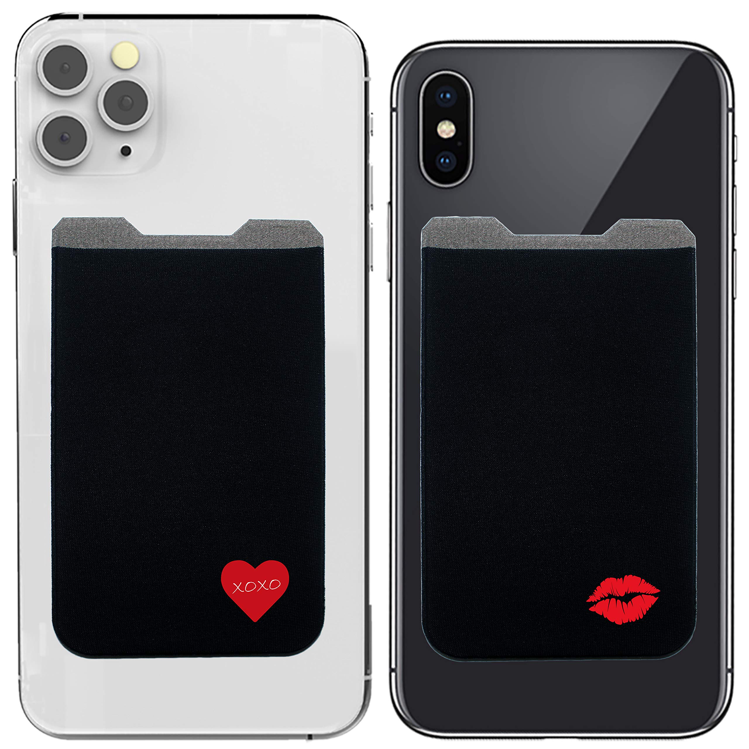 Phone Wallet - Adhesive Card Holder - Cell Phone Pouch - Stick on Lycra Pocket by Gecko - Carry Credit Cards and Cash
