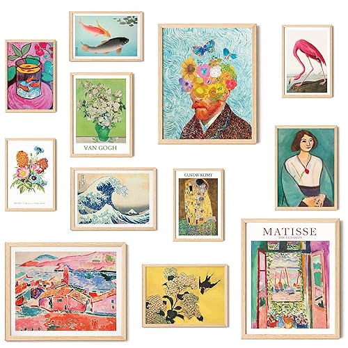 97 Decor Colorful Eclectic Decor - Eclectic Wall Art Posters, Funky Gallery Wall Art Prints for Home Bedroom, Maximalist Decorations Famous Artist Painting Pictures (UNFRAMED)