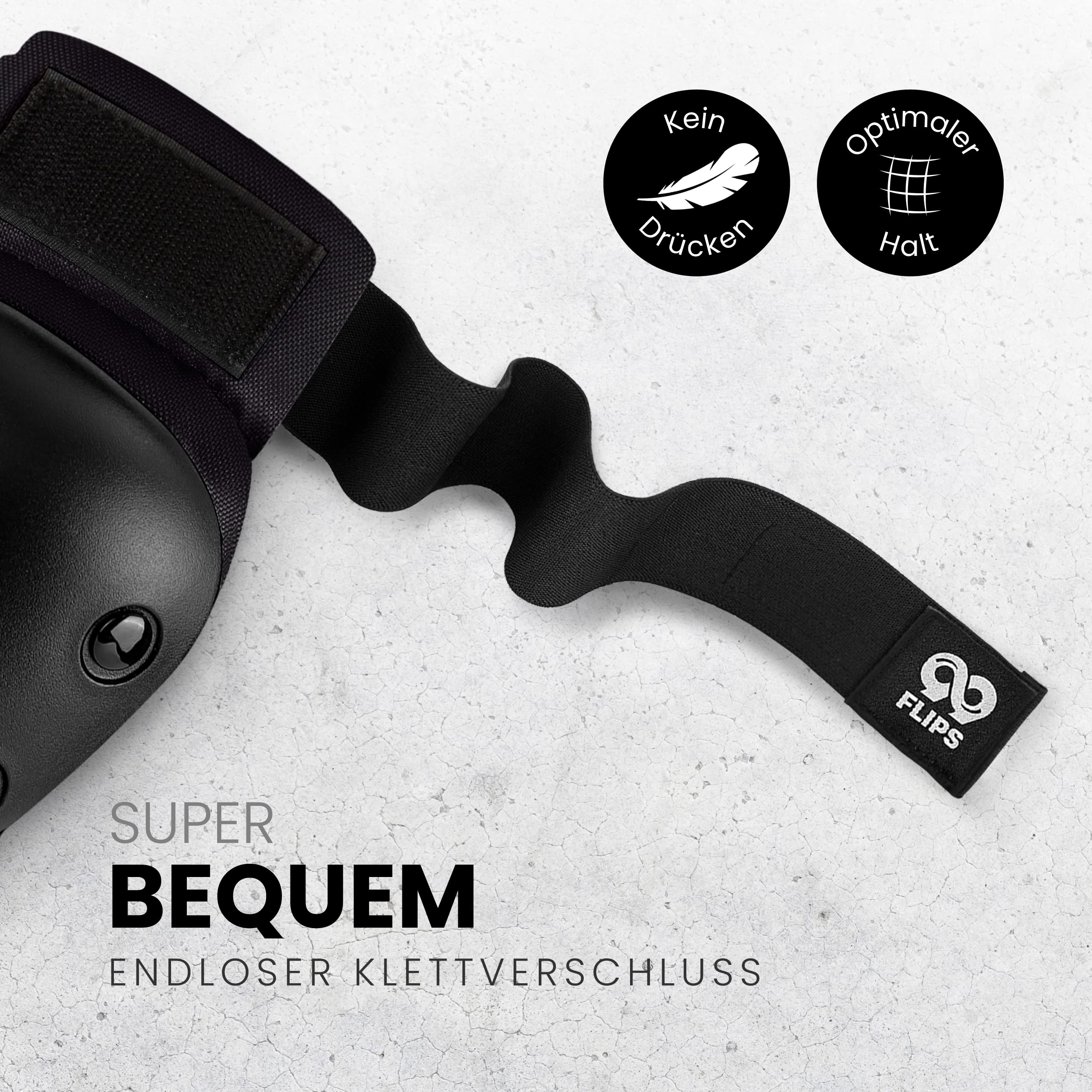 99FLIPS Inliner Schoner Erwachsene mit GS [6er Set] DIVE - L in Schwarz - Schoner Inliner Damen schützer erwachsene - Knieschoner Kinder 12 Jahre protektoren Skateboard