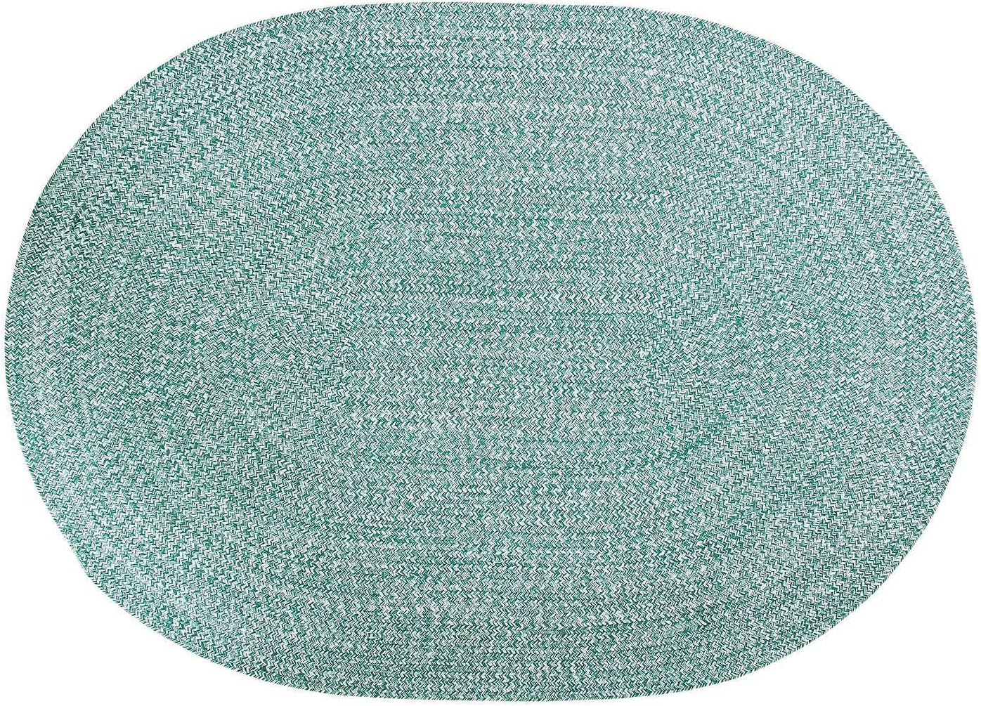 Super Area Rugs Farmhouse Braided Rug Cotton Kitchen Reversible Carpet Light Green