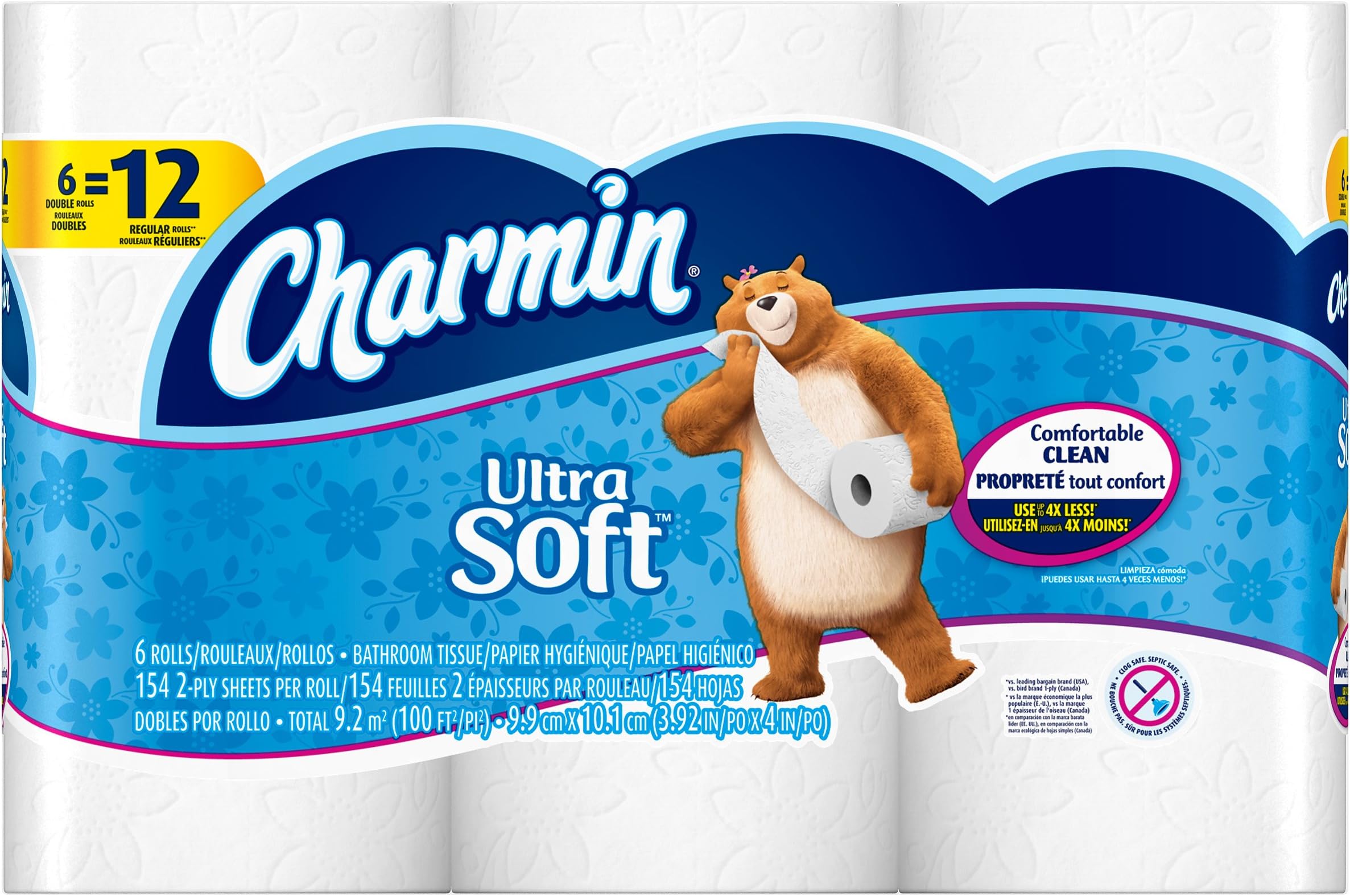 Amazon.com: Charmin Ultra Soft Toilet Paper 30 Jumbo Rolls, Bath Tissue ...