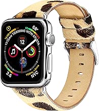 Compatible with Iwatch Band 42mm 44mm,Pony Hair Leopard Pattern Apple Watch Band Leather Replacement Iwatch Band Women Compatible Apple Watch Band Series 4 Series3 Series2 Series1(42mm 44mm) - coolthings.us