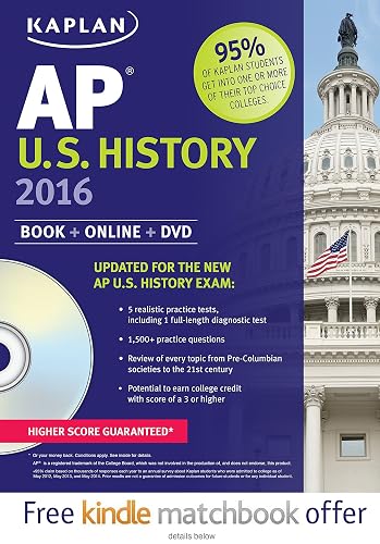 Kaplan AP U.S. History 2016: Book + DVD (Kaplan Test Prep)