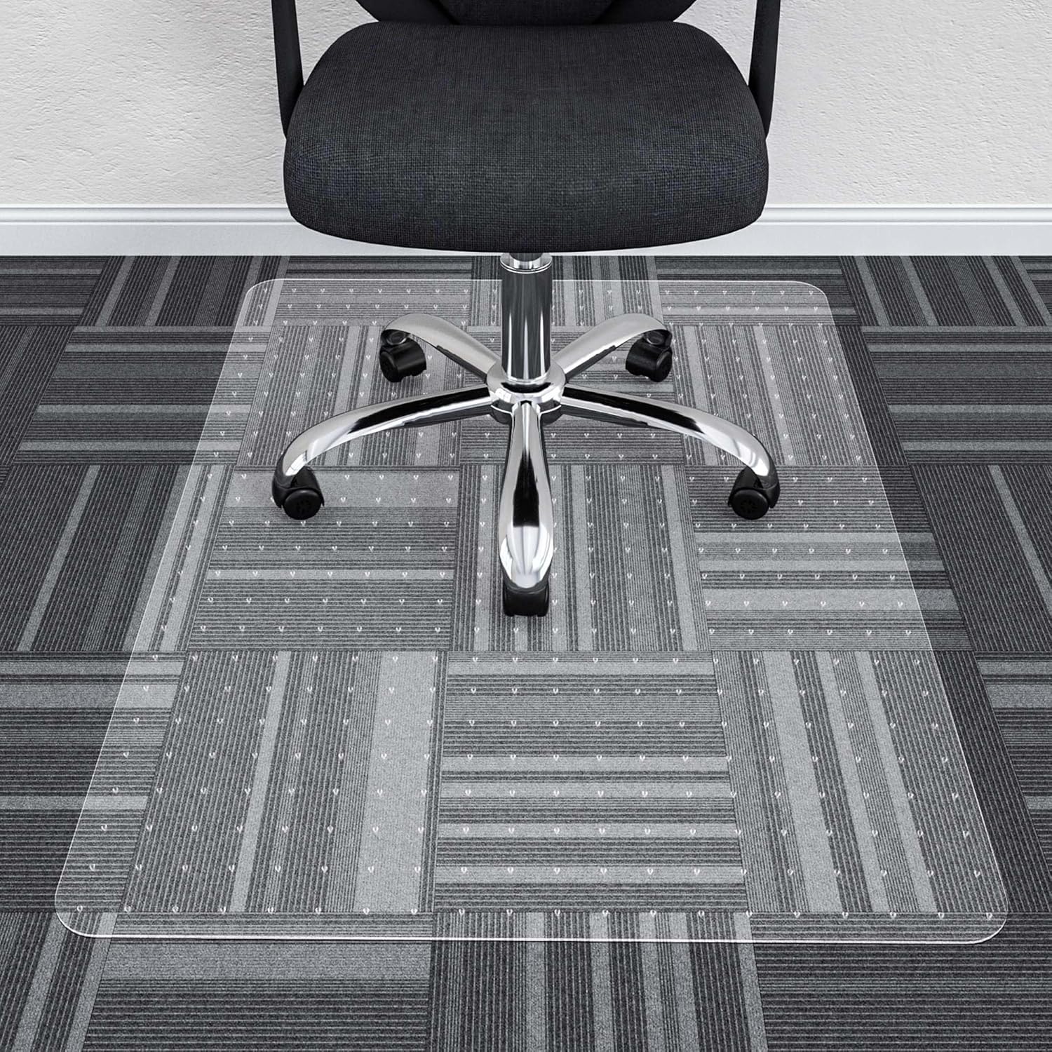 Office Chair Mat for Hardwood Floor, 48”x 36” Vinyl Desk Chair Mat Clear Floor Protector Mat for Rolling Chair Office & Home, Easy Glide and Flat Without Curling 36" x 48" Rectangular For Hard Foor