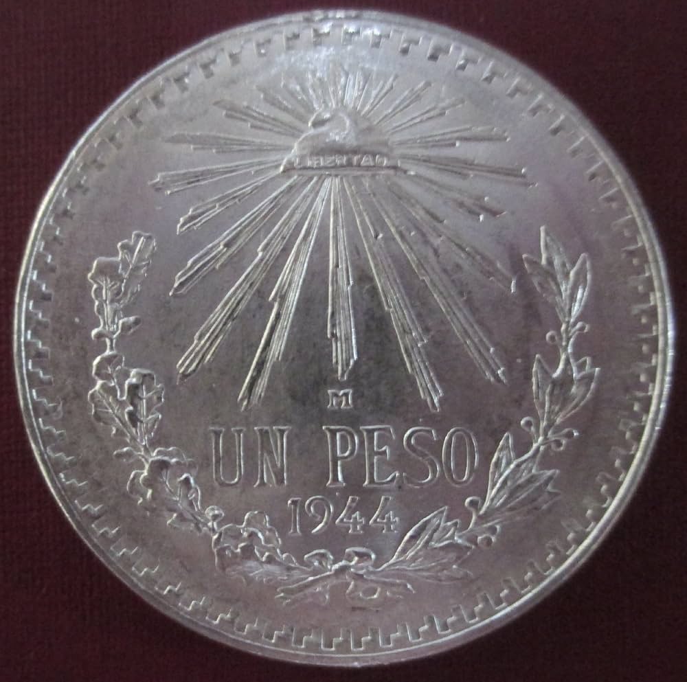 1904年 メキシコ銀貨 Cap and Rays Peso 自由の帽子 1ペソ 1904