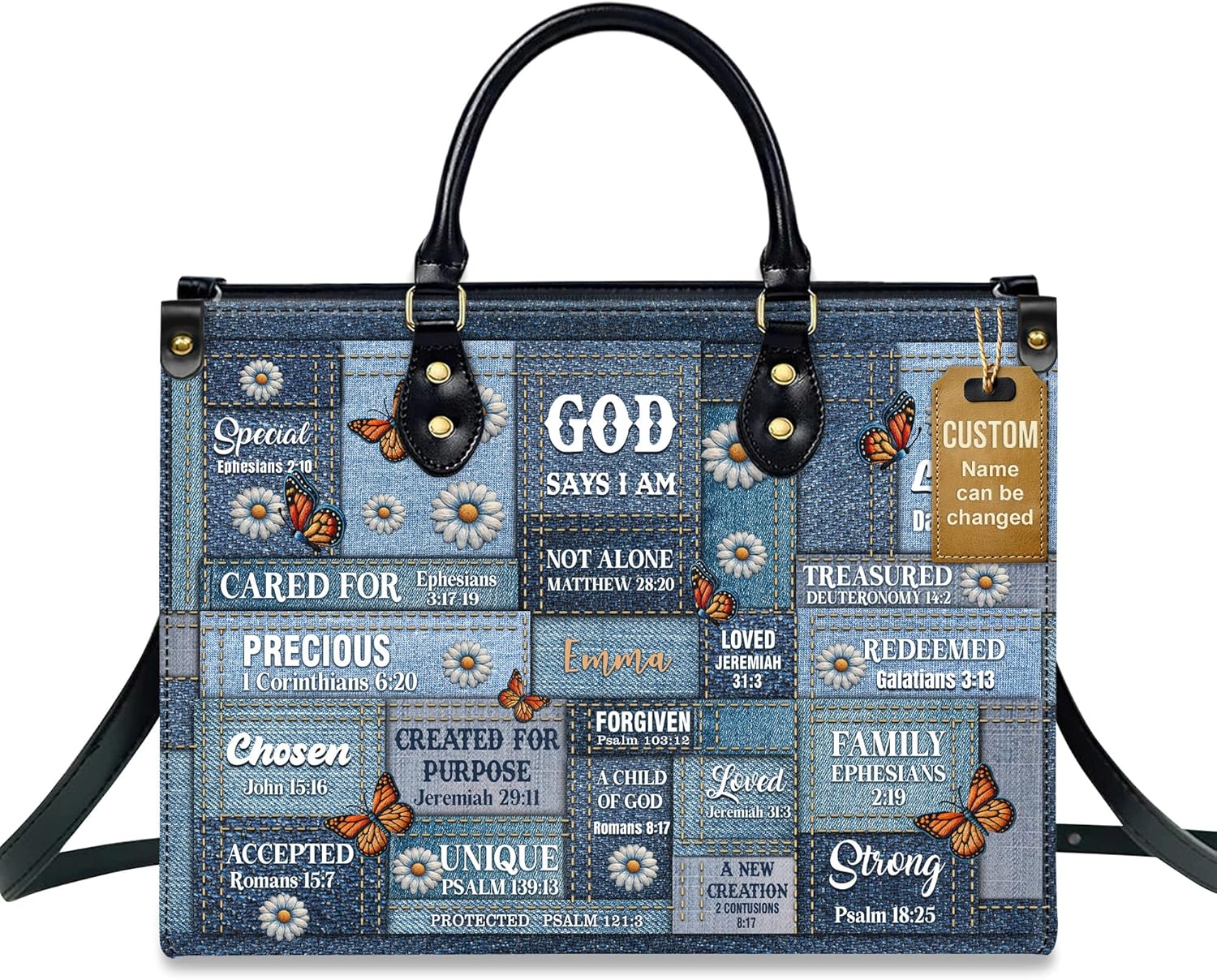 Personalized Leather Handbags with Name & Zipper – Perfect Christian Purses for Women – Mother's Day Gifts for Mom